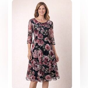 CHAYA Lace Floral Fit N Flare Dress